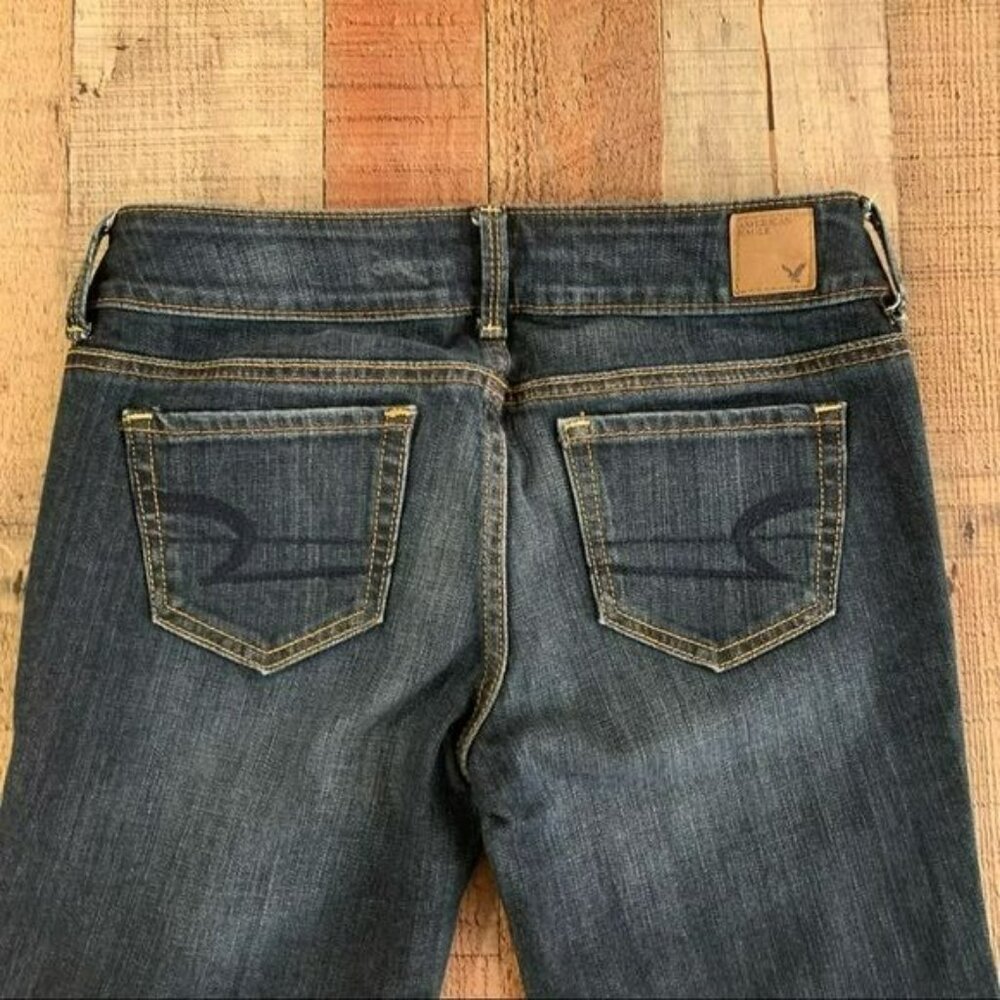 American eagle womens artist cropped straight leg denim jeans - 4 - Picture 11 of 13
